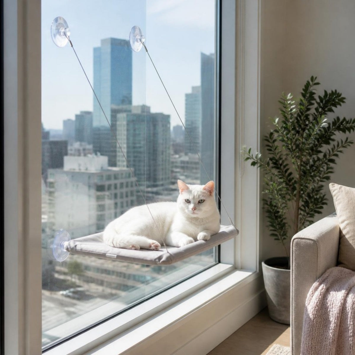 Cat window hammock in Gray - catscapes