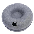 Felt Cat Tunnel Bed – Donut Cat Cave & Play Tunnel, Detachable and Washable