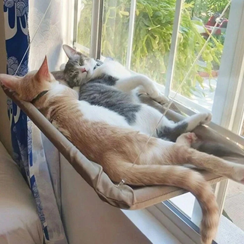 Cat Window Hammock with Suction Cups – Washable Cordless Window Perch Bed