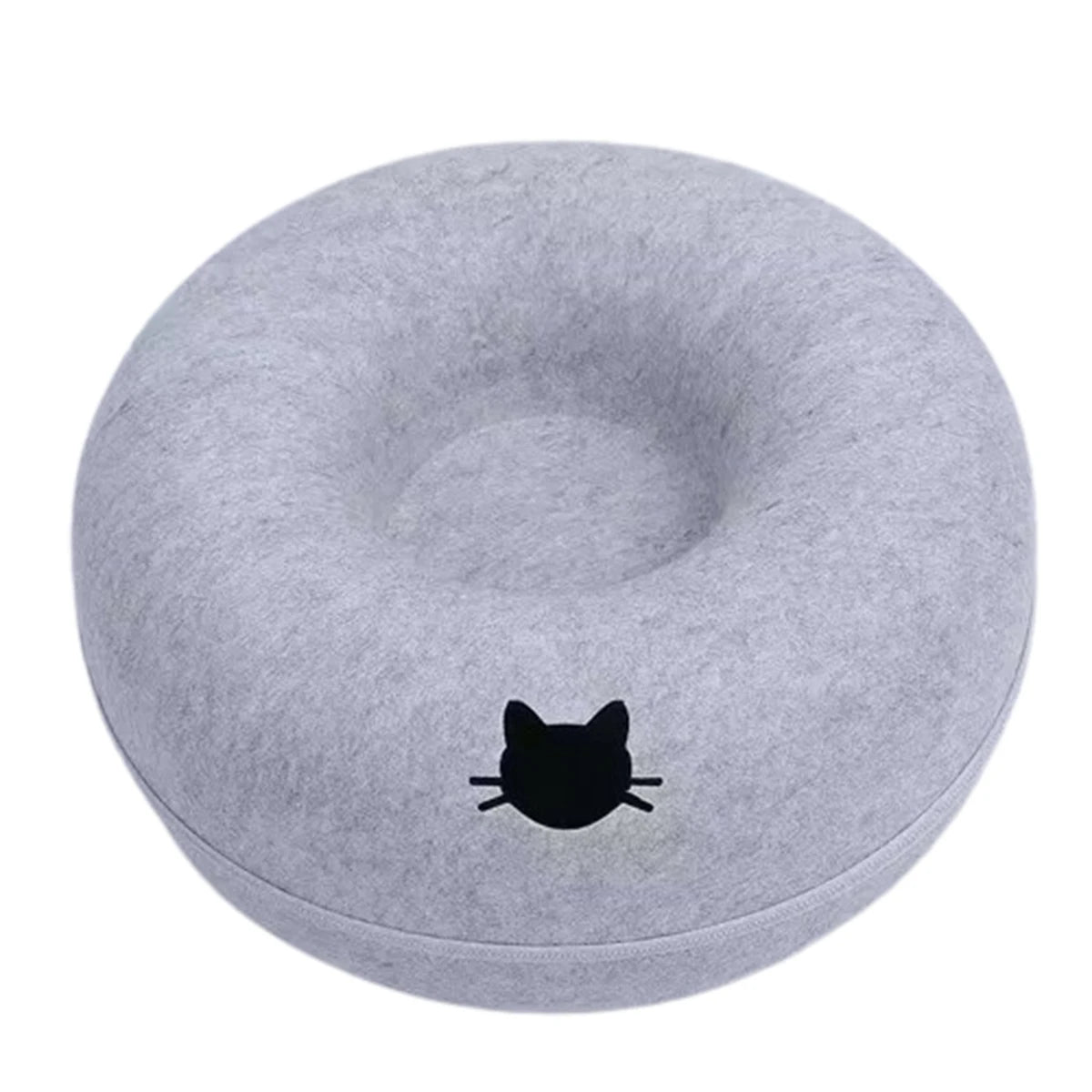 Felt Cat Tunnel Bed – Donut Cat Cave & Play Tunnel, Detachable and Washable
