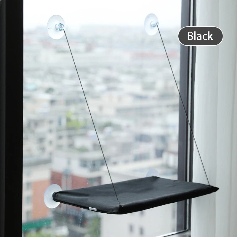 Cat Window Hammock with Suction Cups – Washable Cordless Window Perch Bed