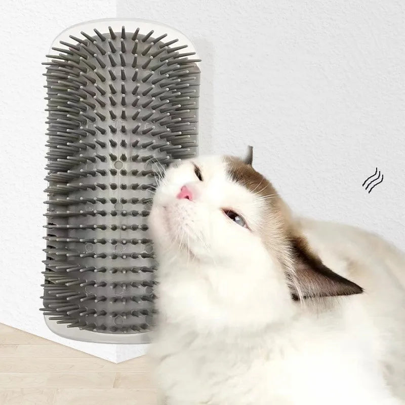Cat Corner Self-Groomer – Wall Brush Massager for Cats, Removable for Easy Cleaning