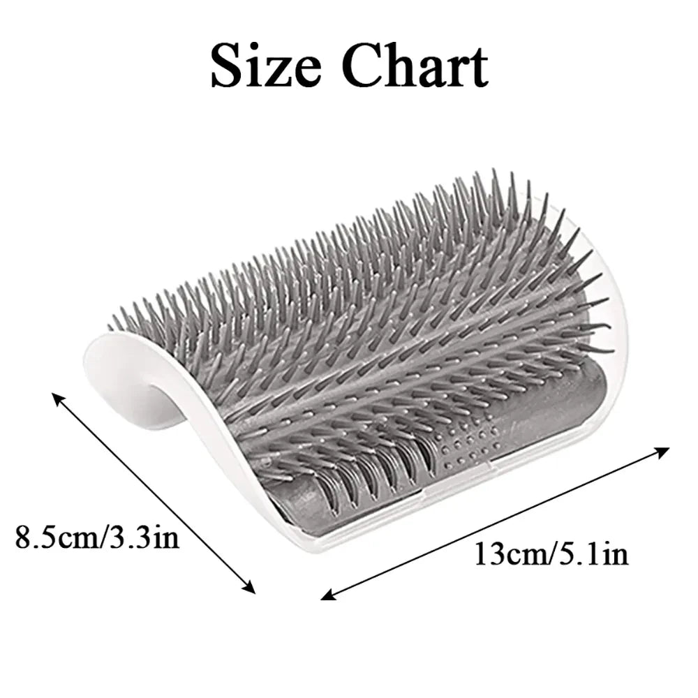 Cat Corner Self-Groomer – Wall Brush Massager for Cats, Removable for Easy Cleaning