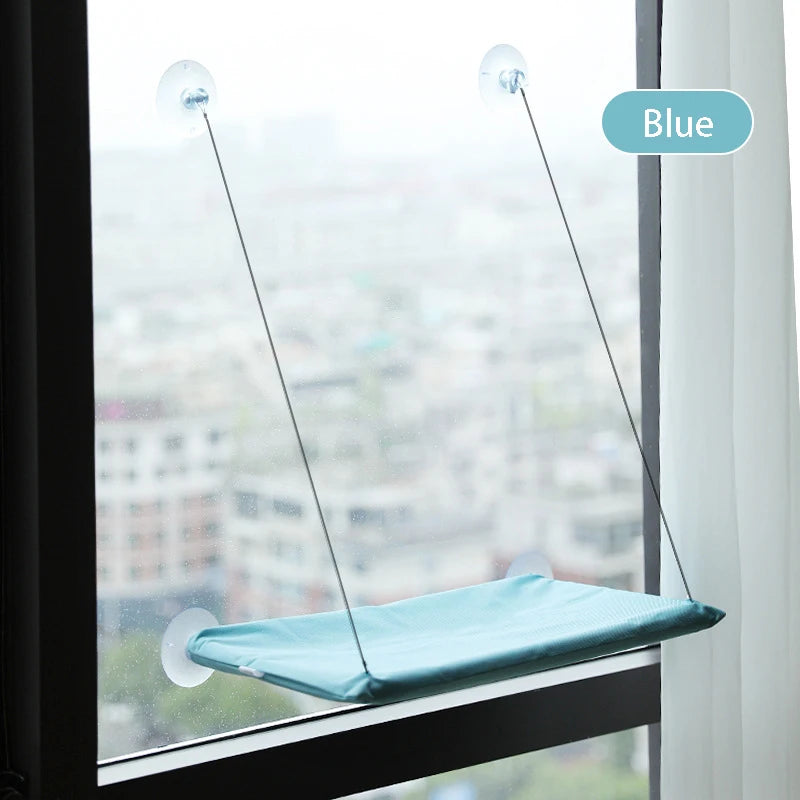 Cat Window Hammock with Suction Cups – Washable Cordless Window Perch Bed
