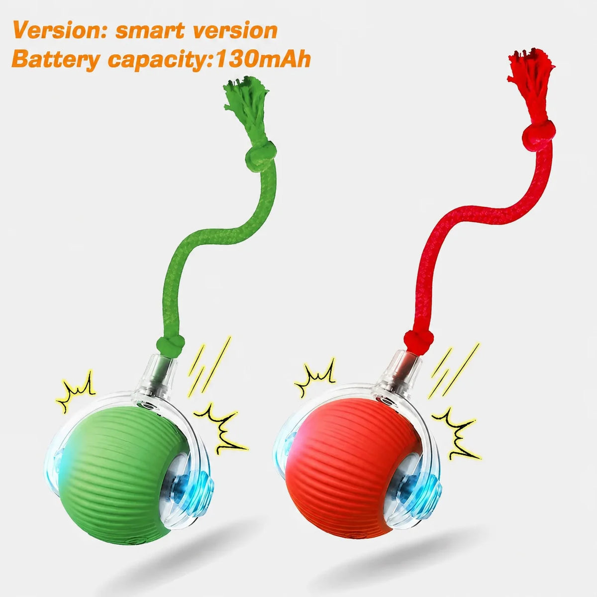 Automatic Rolling Cat Ball – Rechargeable Interactive Smart Cat Toy with Feather Tail