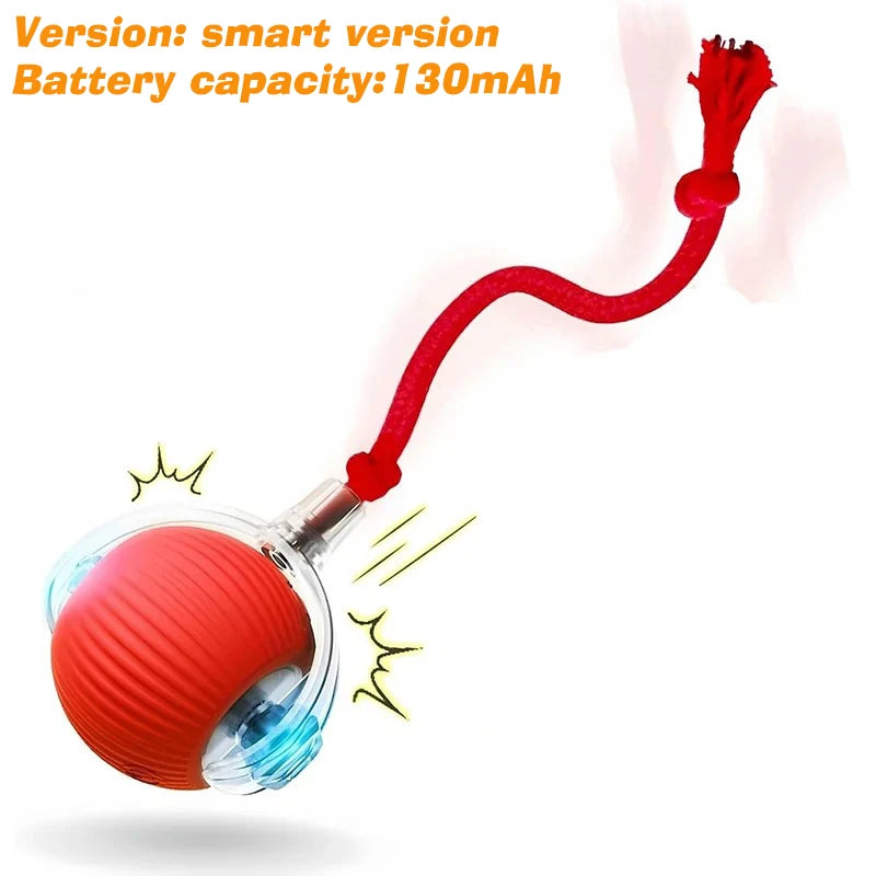 Automatic Rolling Cat Ball – Rechargeable Interactive Smart Cat Toy with Feather Tail