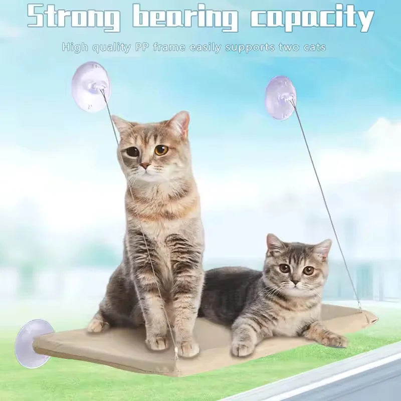 All-Season Cat Window Perch – Suction Cup Window Hammock Bed