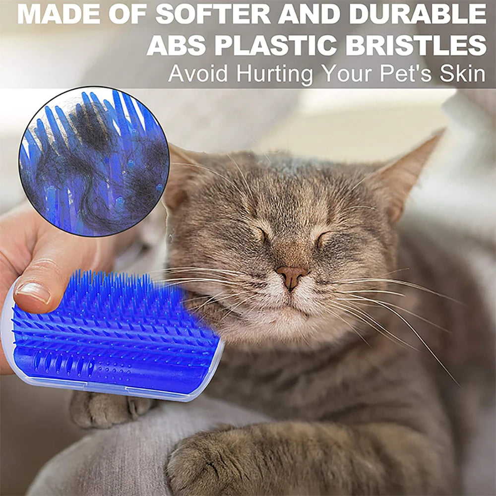 Cat Corner Self-Groomer – Wall Brush Massager for Cats, Removable for Easy Cleaning