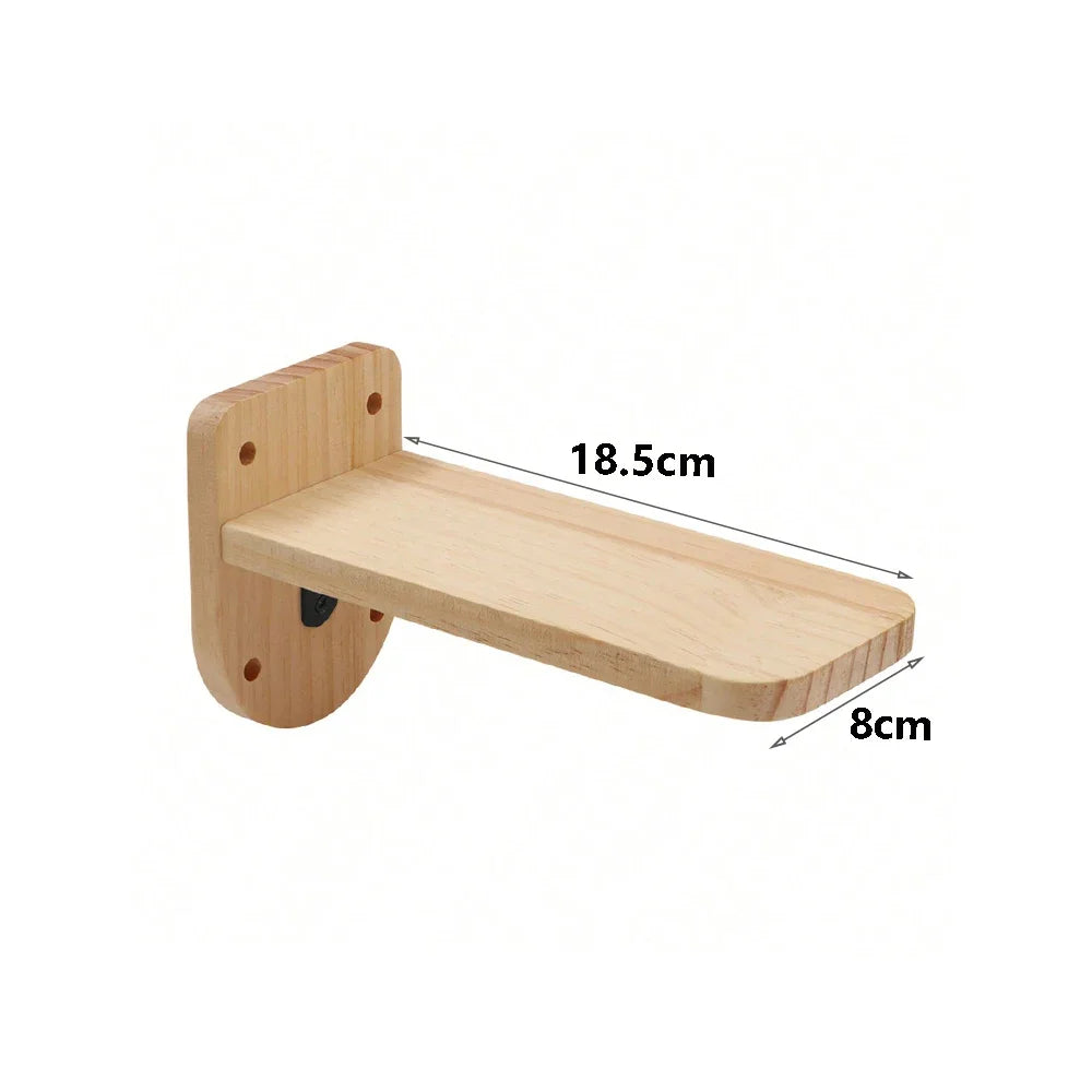 Wall-Mounted Cat Shelves – Solid Wood Cat Steps, Perches & Wall Climbing Furniture