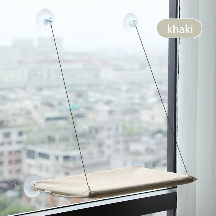 Cat Window Hammock with Suction Cups – Washable Cordless Window Perch Bed