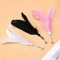 Suction Cup Cat Feather Wand Toy – Interactive Self-Play Teaser with Refill Feathers
