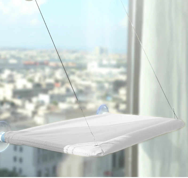 Cat Window Hammock with Suction Cups – Washable Cordless Window Perch Bed