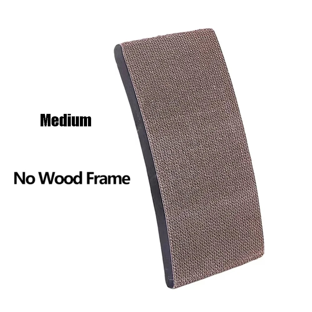 Cardboard Cat Scratcher with Solid Wood Frame – Reversible Scratching Board & Lounger