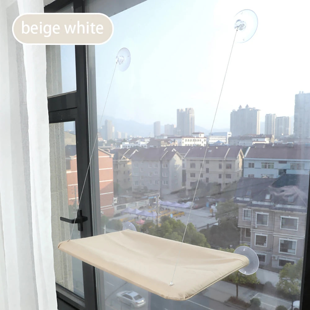 Cat Window Hammock with Suction Cups – Washable Cordless Window Perch Bed
