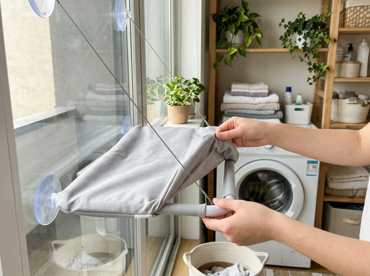 Removing the washable cover of the cat window hammock